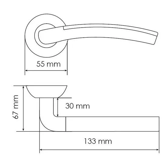 PALAZZO, door handle MH-02P SN/CP, - colour - white nickel/chrome with perforation image buy in World