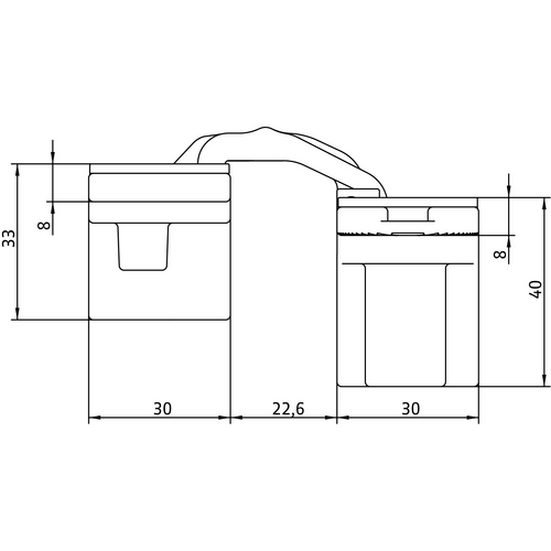 HH-6 PC, hidden hinge, colour - chrome image morelli World