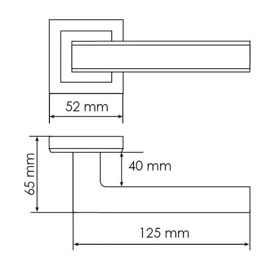 DOMINION, door handle MH-40 SC/CP-S, colour - satin chrome/chrome image furniture World