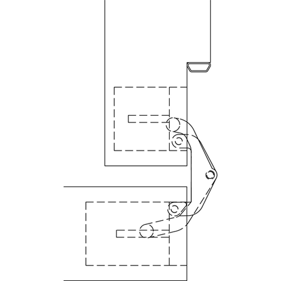 HH-16 B, hidden hinge, colour - black image door furniture World