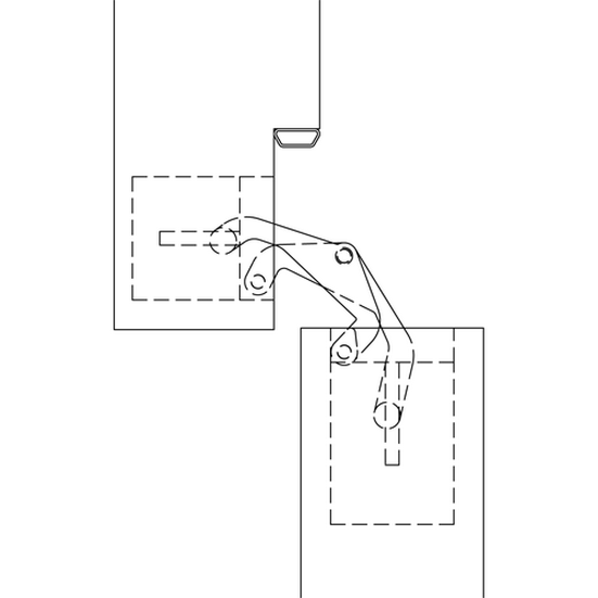 HH-16 B, hidden hinge, colour - black imagemorelliWorld