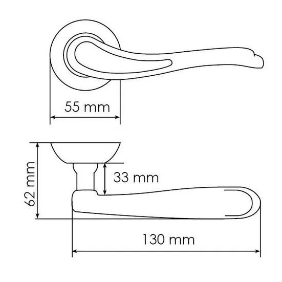 LONDON EYE, door handle MH-26 SC/CP, colour - satin chrome/chrome image buy in World