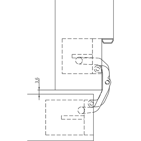 HH-6 SC, hidden hinge, colour - satin chrome image door furniture World