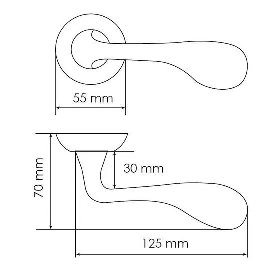 DUCALE, door handle MH-24 COF, colour - caffe image buy in World