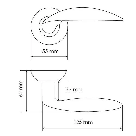 PORTAL, door handle MH-07 SN, colour - white nickel image furniture World