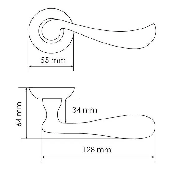 GIUSEPPE, door handle MH-22 COF, colour - caffe image buy in World