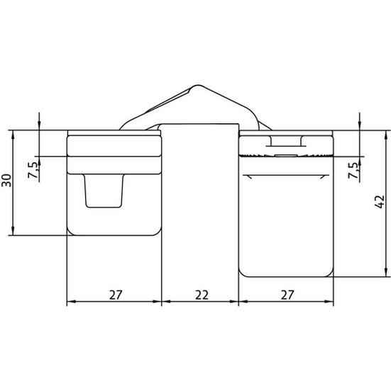 HH-16 B, hidden hinge, colour - black image morelli World