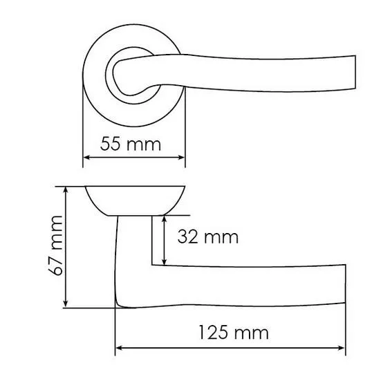 FOUNTAIN, door handle MH-04 SN/BN, colour - white nickel/black nickel image furniture World