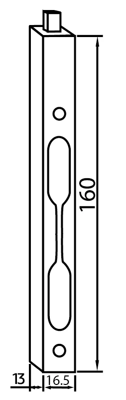 L160 W, flush bolt, colour - white image buy in World