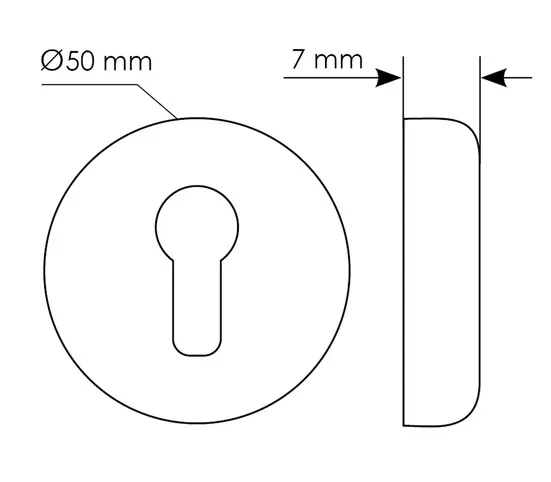 LUX-KH-R5 CRO, escutcheon, colour - chrome image buy in World