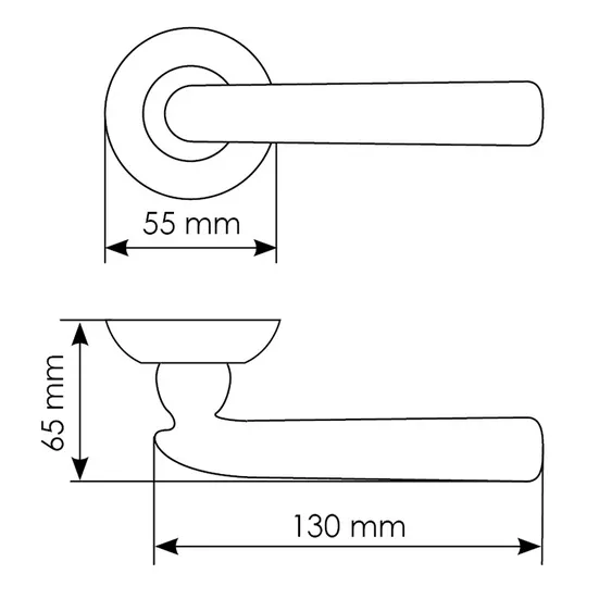 HERMITAGE I, door handle MH-30 COF, colour - caffe image furniture World