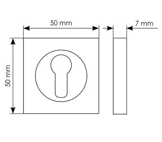 LUX-KH-S5 NERO, escutcheon, colour - black image buy in World