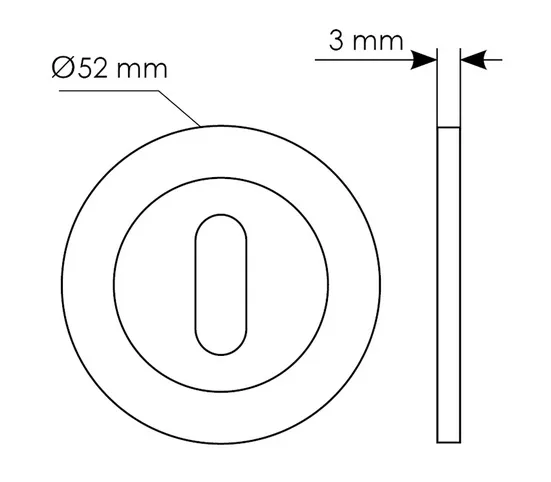 LUX-FK CRO, escutcheon, colour - chrome image buy in World