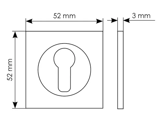 LUX-KH-S CRO, escutcheon, colour - chrome image buy in World