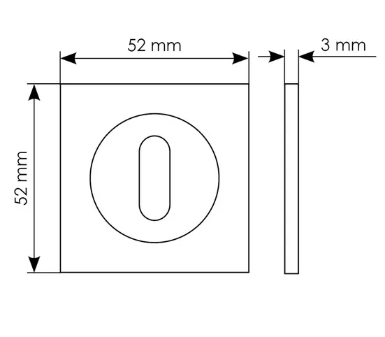 LUX-FK-S CSA, escutcheon, colour - satin chrome image buy in World