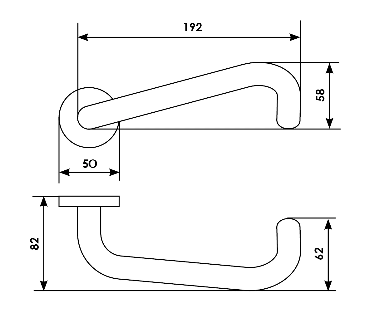 ANTI-CO SSS, door handle, colour - satin steel image buy in World