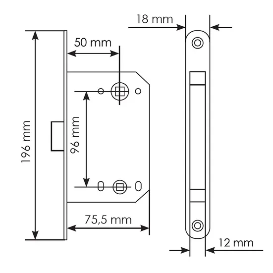 1895P BL, multifunctional latch, colour - black image furniture World