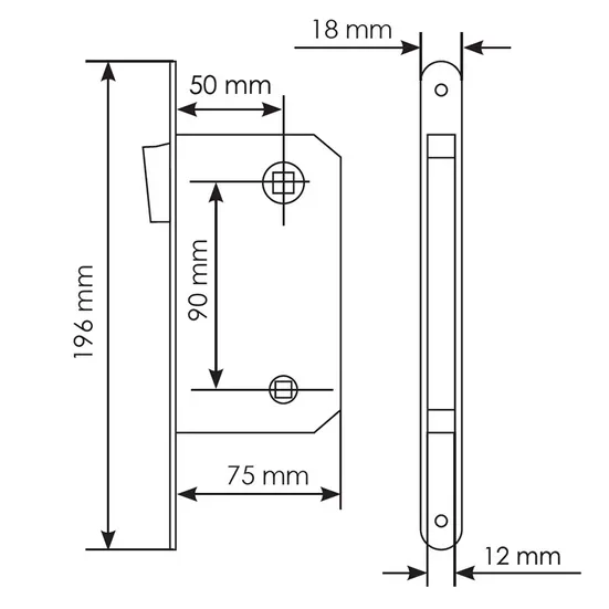 MM 2090 SN, WC latch, colour - white nickel image buy in World