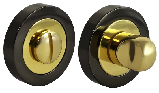 LUX-WC-R2 NNO, WC knob, colour - black chrome/gold image buy World