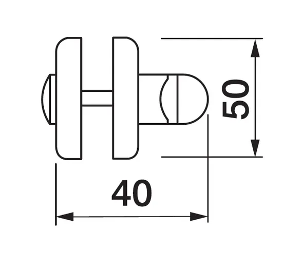 LUX-WC-R4 COT, WC knob, colour -  chrome/gold image buy in World