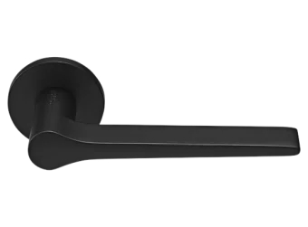 LAND door handle on round rosette 6mm, MH-60-R6 BL, colour - black