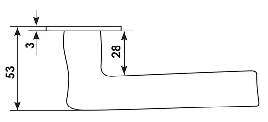 WAVE, door handle NC-6 CAFFE, colour - caffe image furniture World