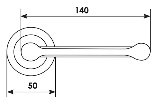 RAIN, door handle NC-3 CSA, colour - satin chrome image buy in World