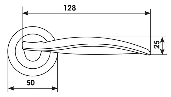 WAVE, door handle NC-6 CAFFE, colour - caffe image buy in World