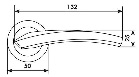 WIND, door handle NC-9 CSA, colour - satin chrome image buy in World