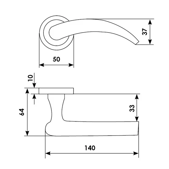 ARCH R4 NIS, door handle, colour - satin nickel image buy in World