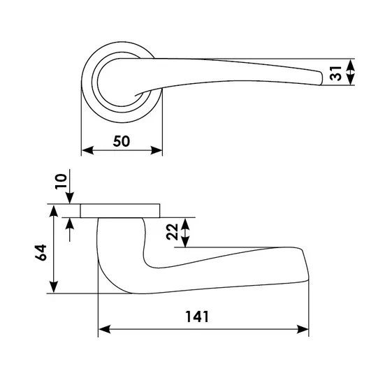 LE MANS R2 NIN, door handle, colour - black nickel image buy in World