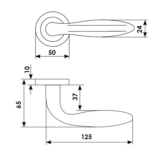 BUD R2 OSA, door handle, colour - satin gold image buy in World