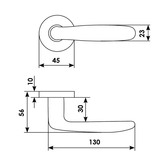 IMOLA R3-E OBR, door handle, colour - caffe image buy in World