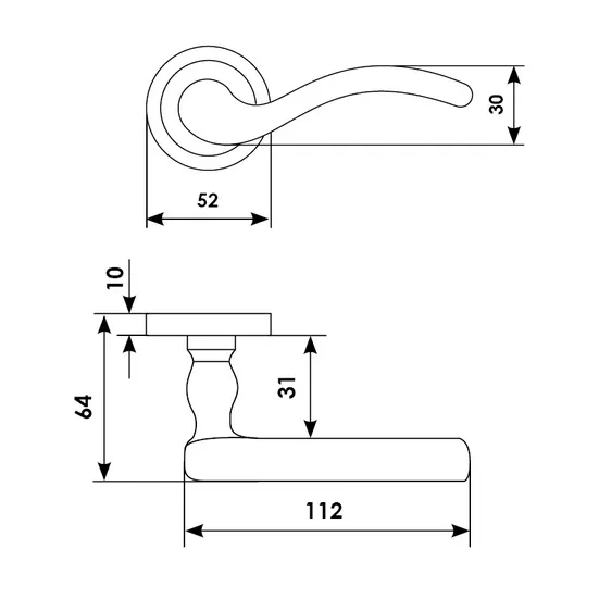 PATRICIA R2 NIS, door handle, colour - satin nickel image buy in World