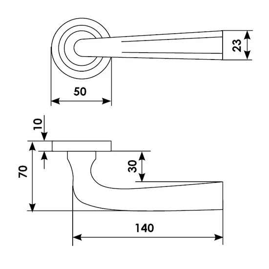 DREAM R2 NIS, door handle, colour - satin nickel image buy in World