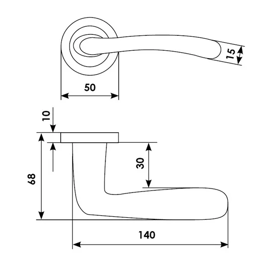 COCKATOO R2 OBR, door handle, colour - caffe image buy in World