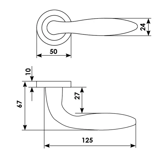 AIR R2 CSA, door handle, colour - satin chrome image buy in World