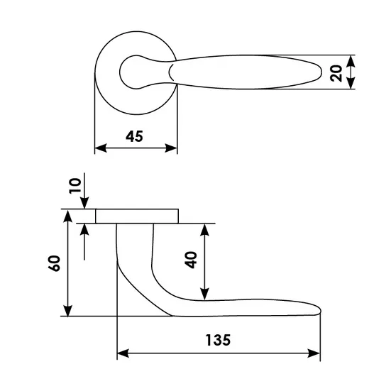 DERBY R3-E NIS, door handle, colour - satin nickel image buy in World